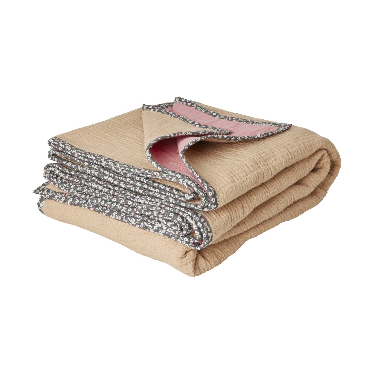 Rice Baumwolldecke 140x200 cm Sand | Skandinavisches Design | Baumwolldecken | Beige