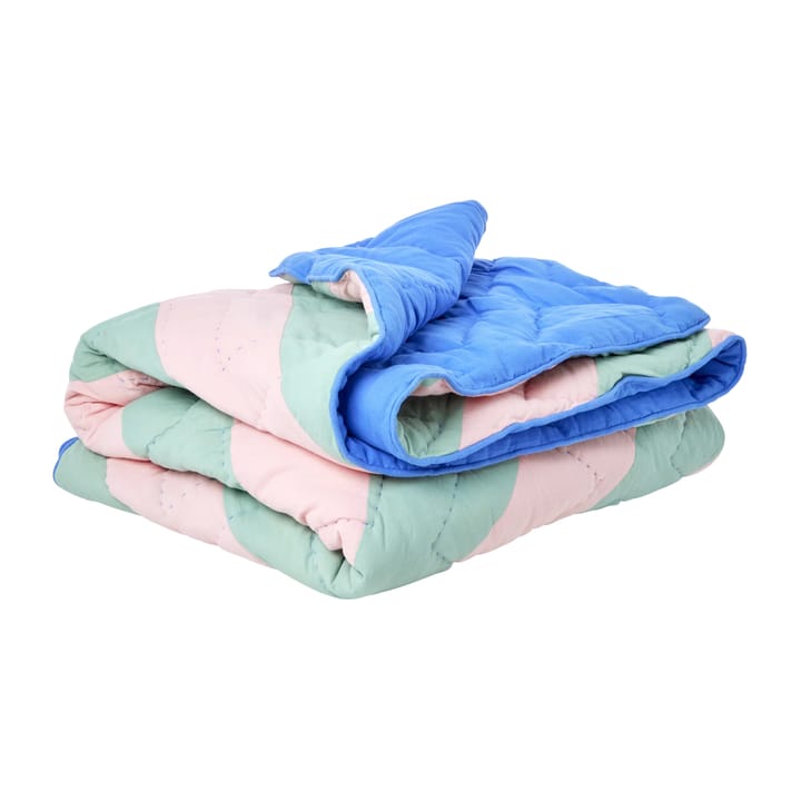 Rice Baumwolldecke gestreift 140 x 200cm - Pink-green-blue - RICE