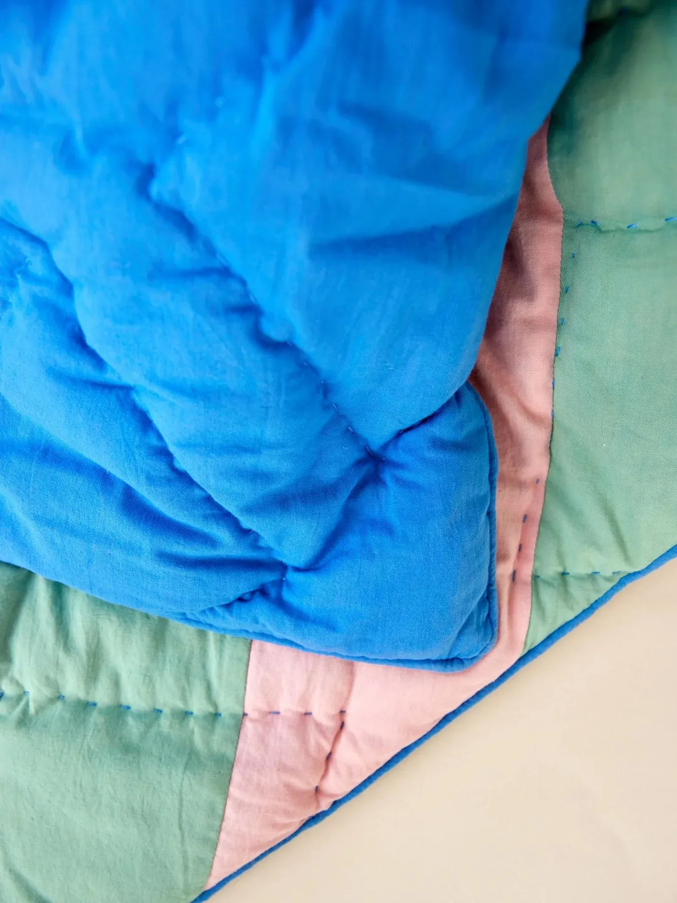 Rice Baumwolldecke gestreift 140 x 200cm, Pink-green-blue RICE