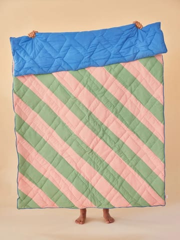 Rice Baumwolldecke gestreift 140 x 200cm - Pink-green-blue - RICE
