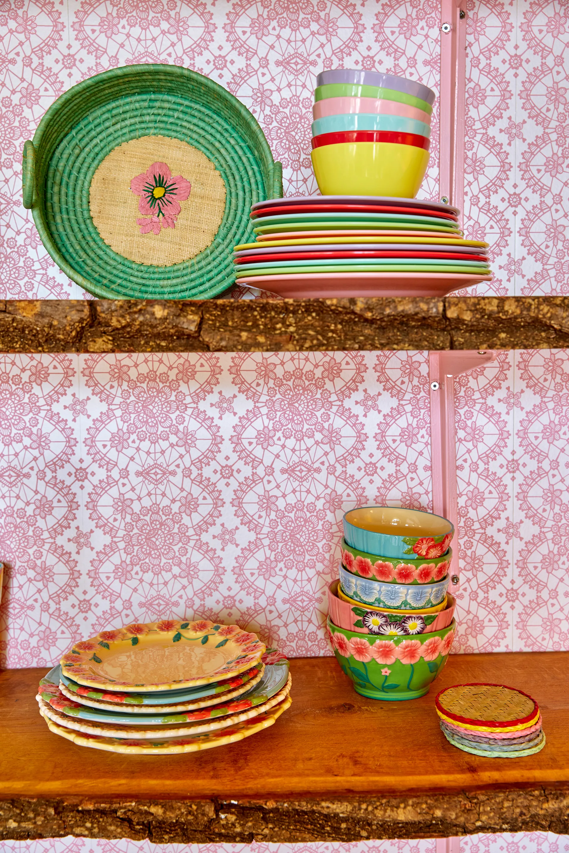 Rice Embossed Flower Keramikschale Ø12cm, Mint RICE