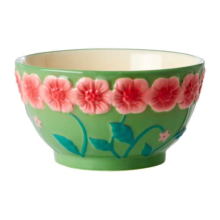 Rice Embossed Flower Keramikschale Ø12cm, Sage Green RICE