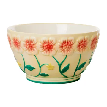 Rice Embossed Flower Keramikschale Ø14,5cm - Creme - RICE