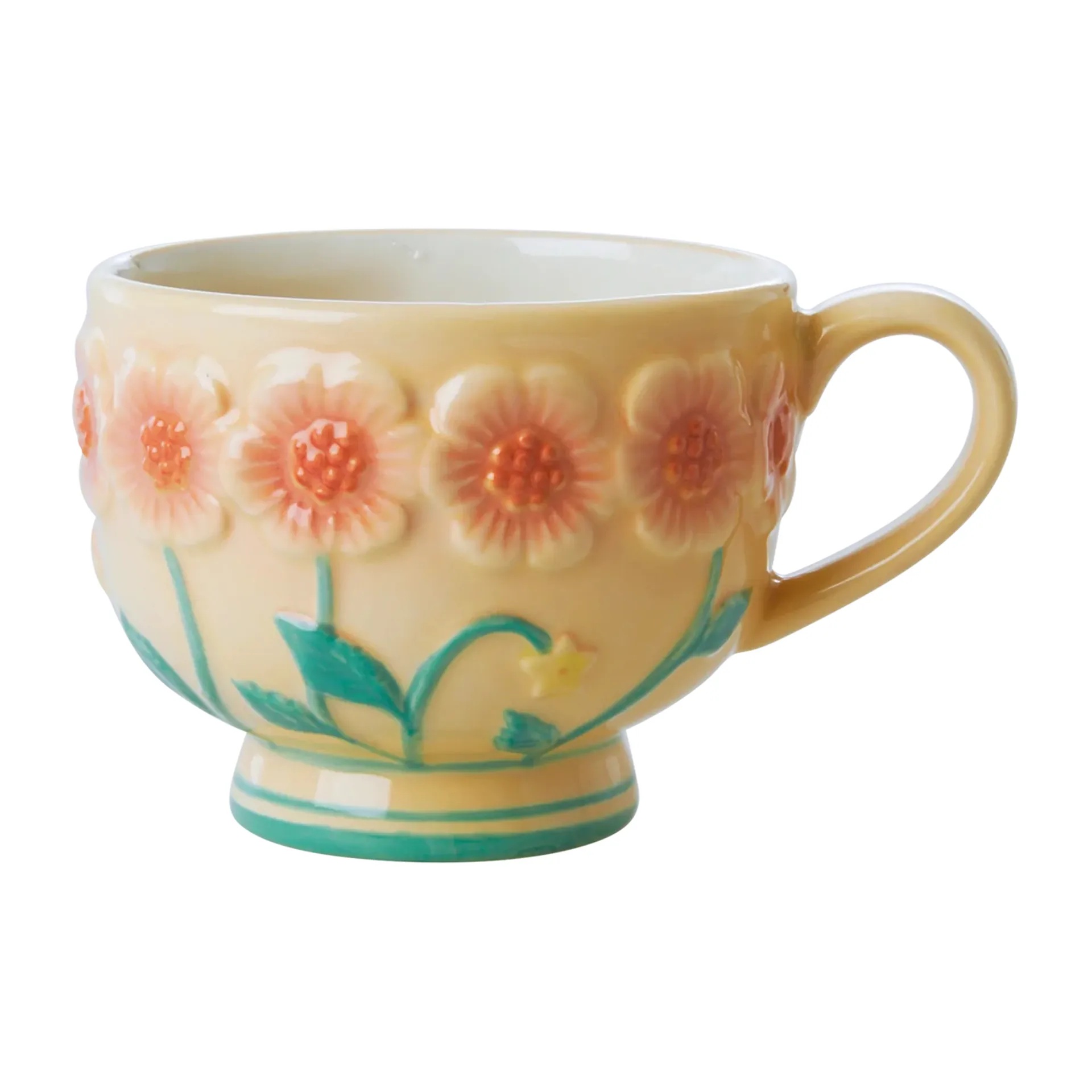 Rice Embossed Flower Keramiktasse 30cl, Creme RICE