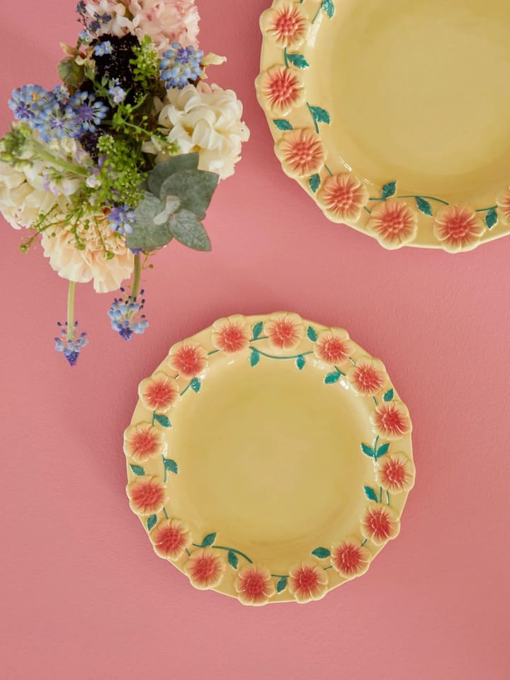 Rice Embossed Flower kleiner Teller Ø20cm - Creme - RICE
