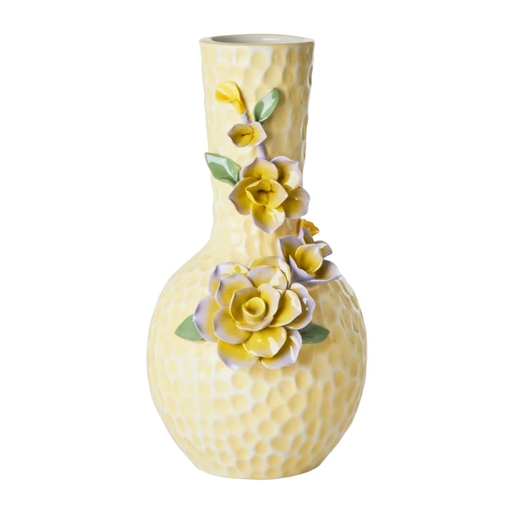 Rice Flower Sculpture Vase 25cm - Cream - RICE