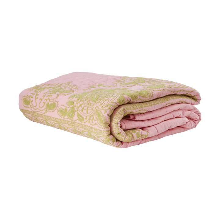 Rice gesteppte Tagesdecke 225x225 cm - Soft pink - RICE