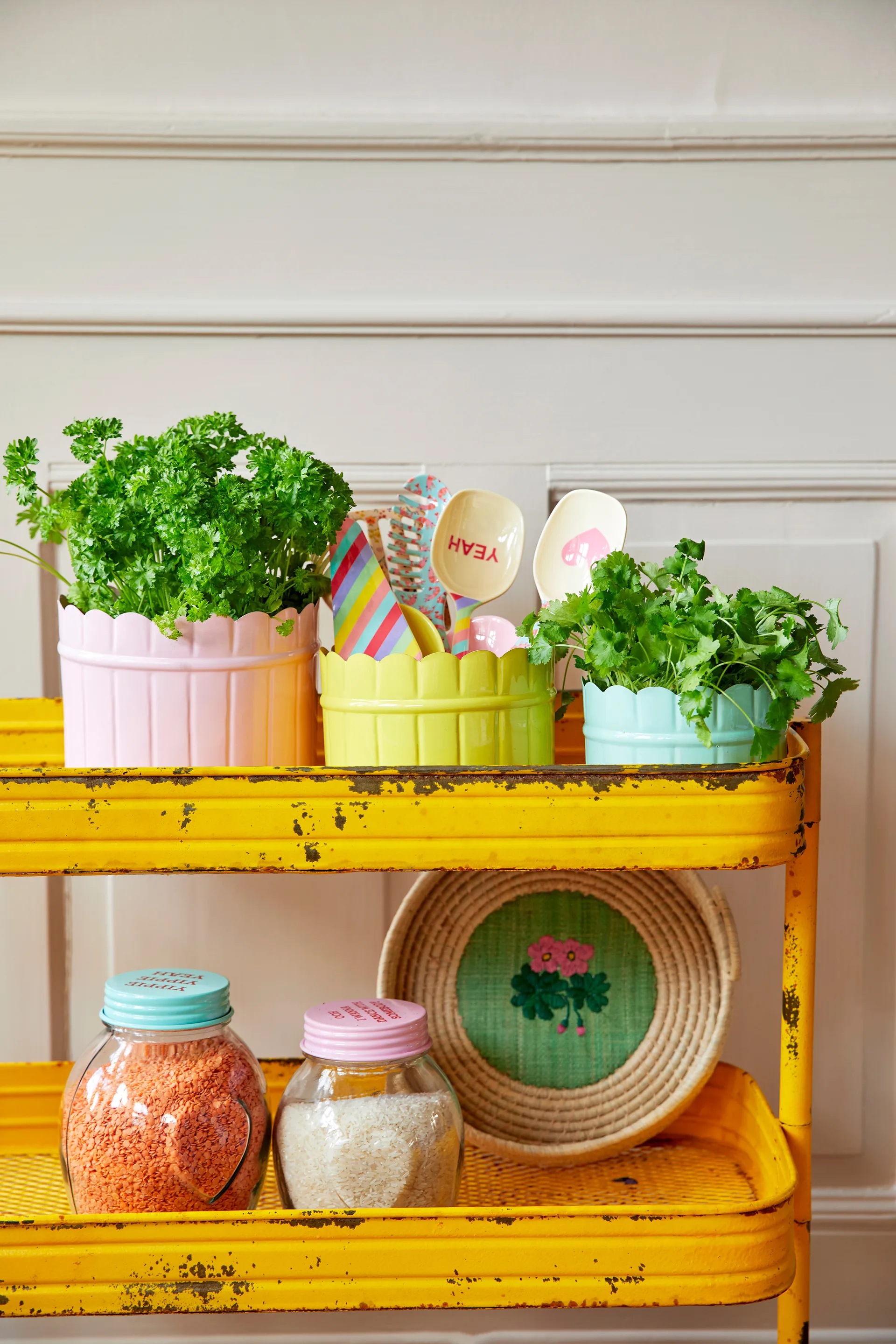 Rice Glasdose mit Deckel medium 1,4 Liter, Mint RICE