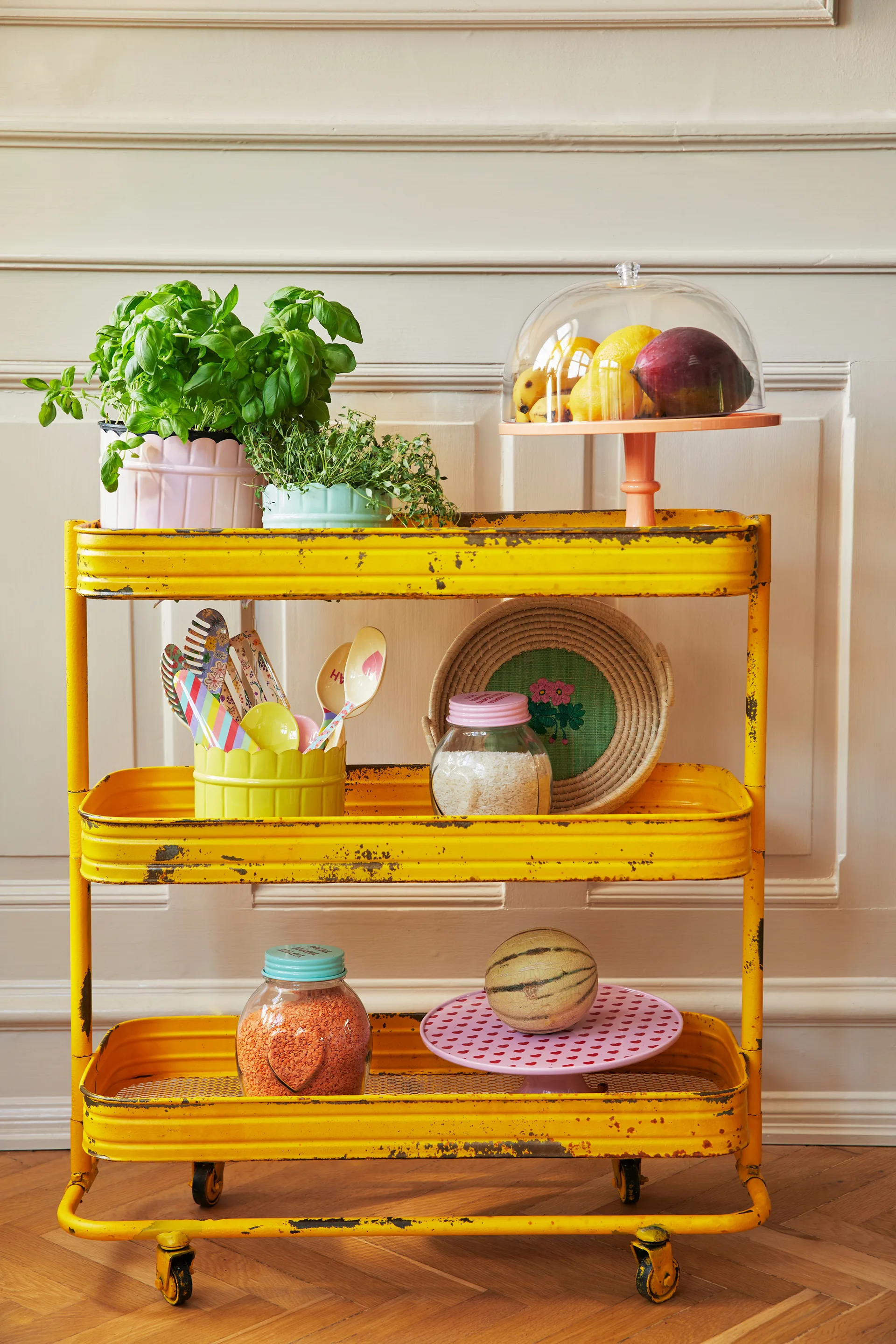 Rice Glasdose mit Deckel medium 1,4 Liter, Mint RICE