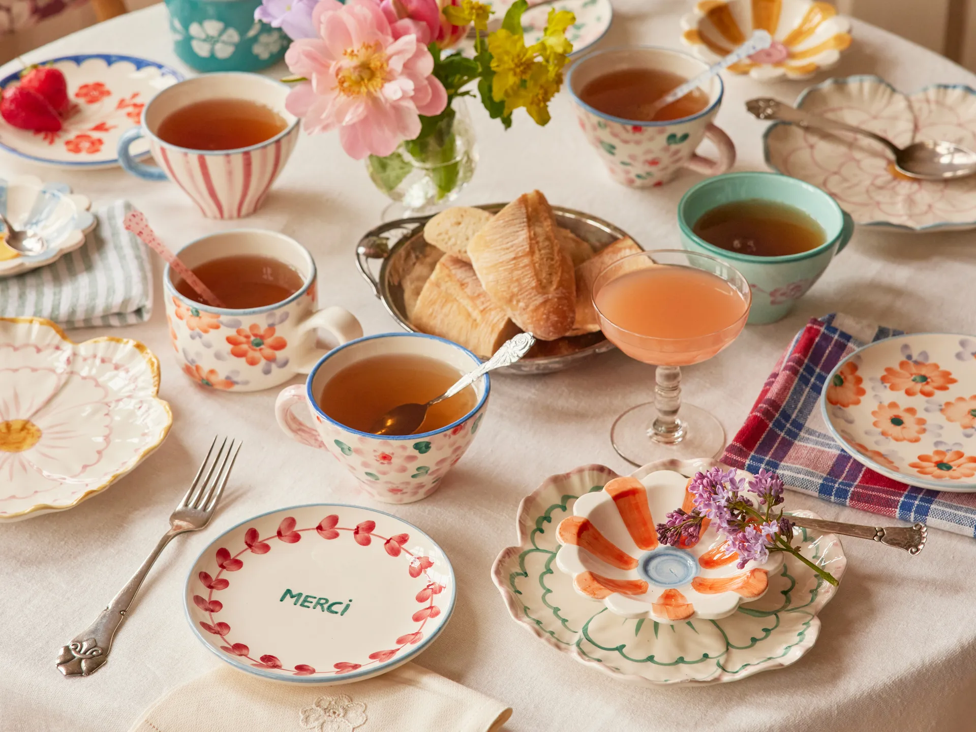 Rice Keramik Teetasse, Stripes RICE