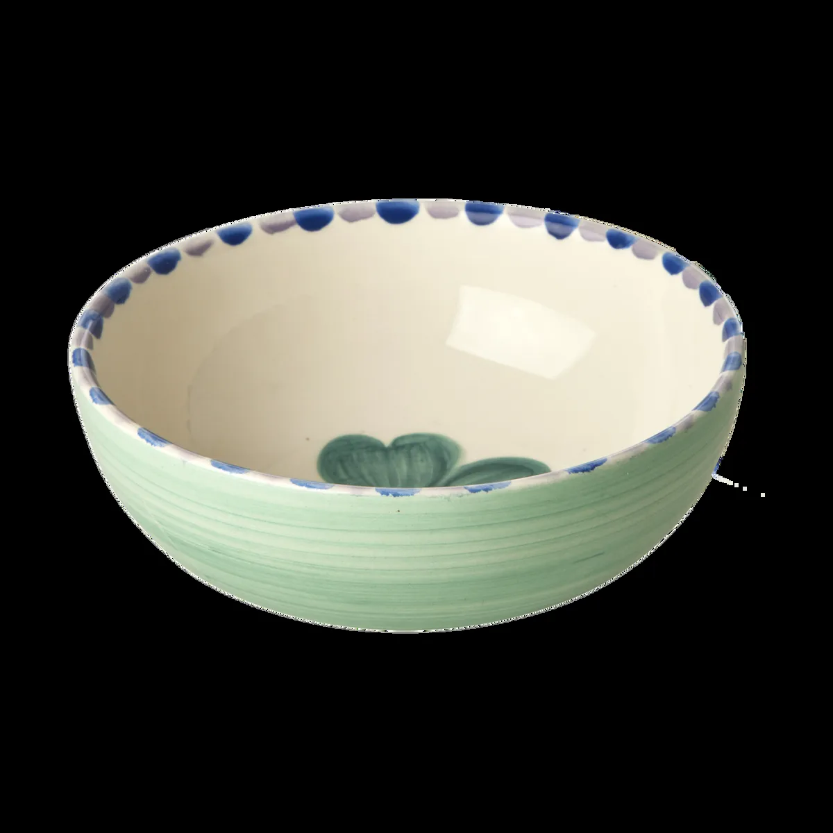 RICE Rice Keramikschale 35 cl Good Luck Clover-Soft green