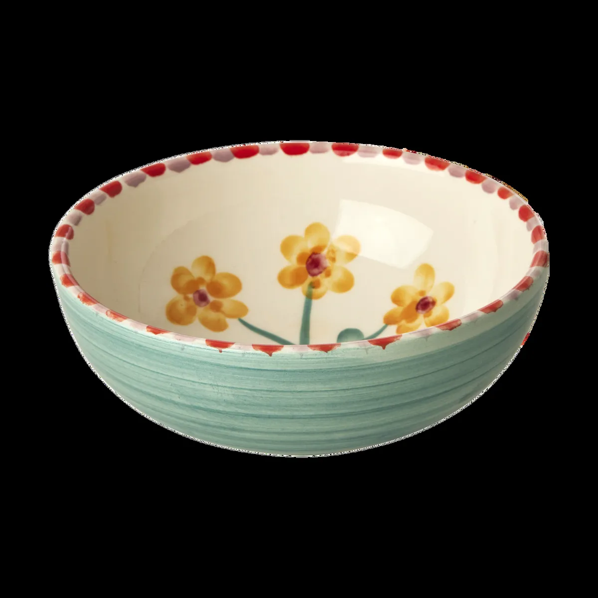 RICE Rice Keramikschale 35 cl Yellow Flower-jade