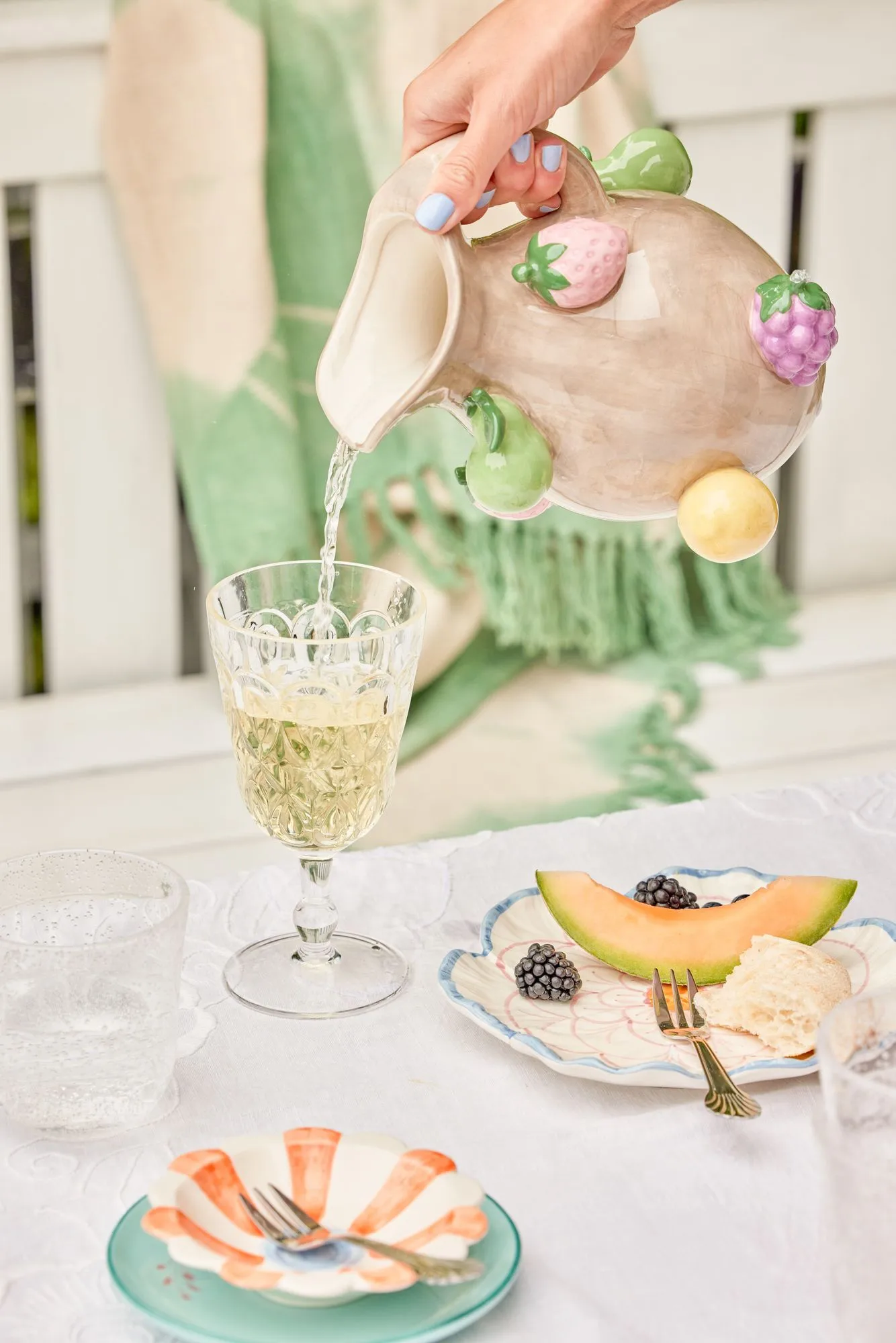 Rice Keramikvase 25 cm, Embossed fruits RICE