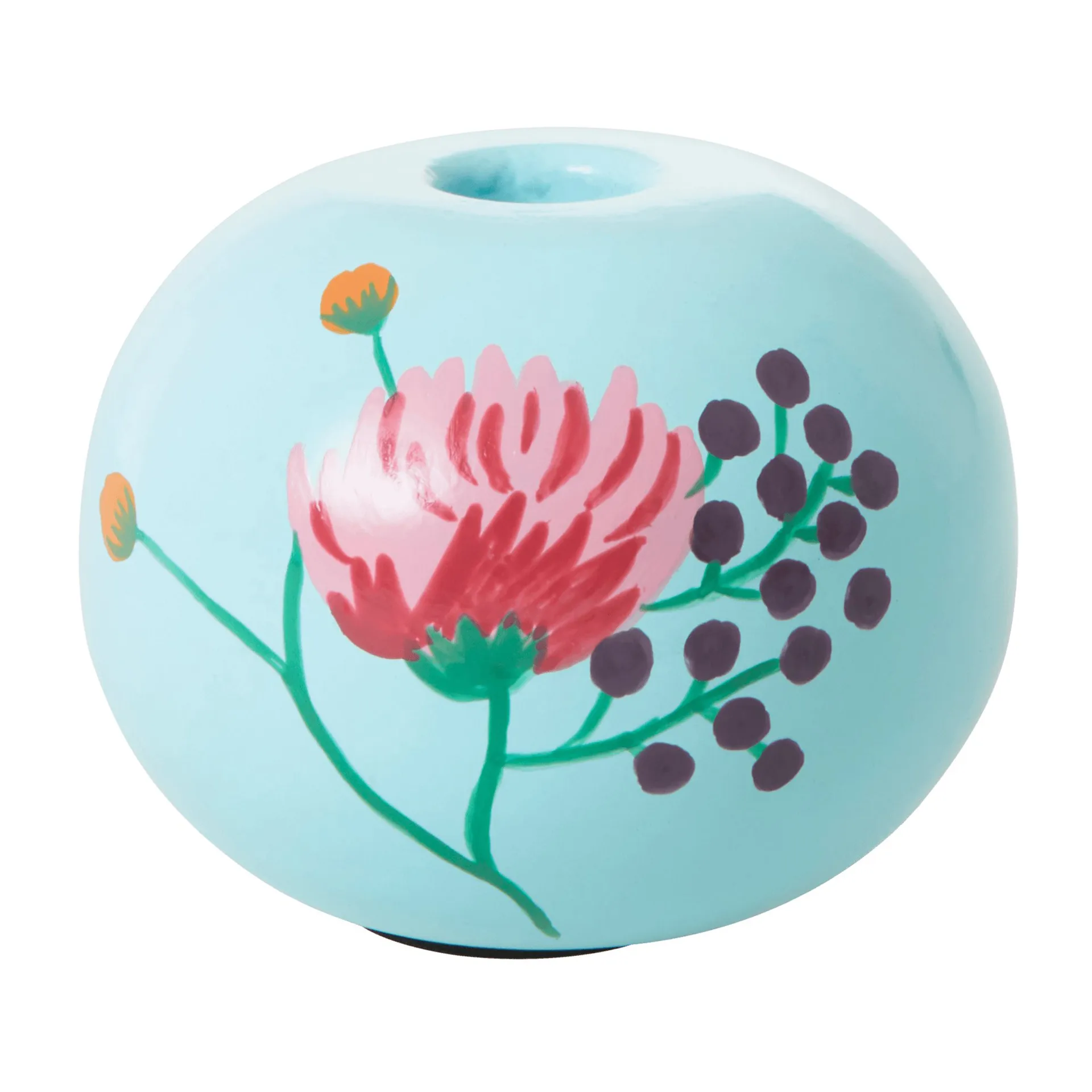 Rice Kerzenhalter Ø10cm, Mint-handpainted flower RICE