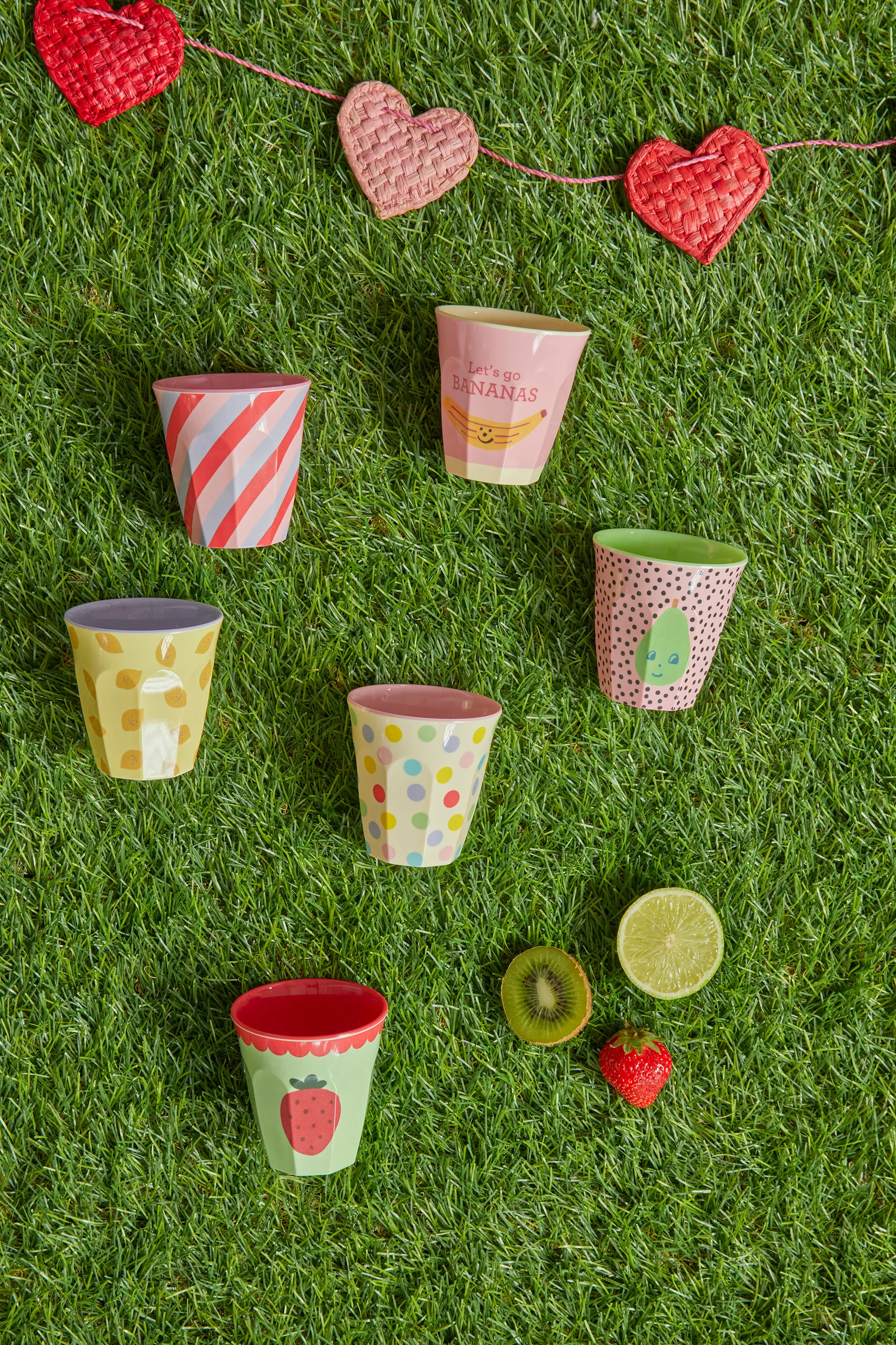 Rice Kinderbecher Melamin 6er Pack, Happy fruits RICE