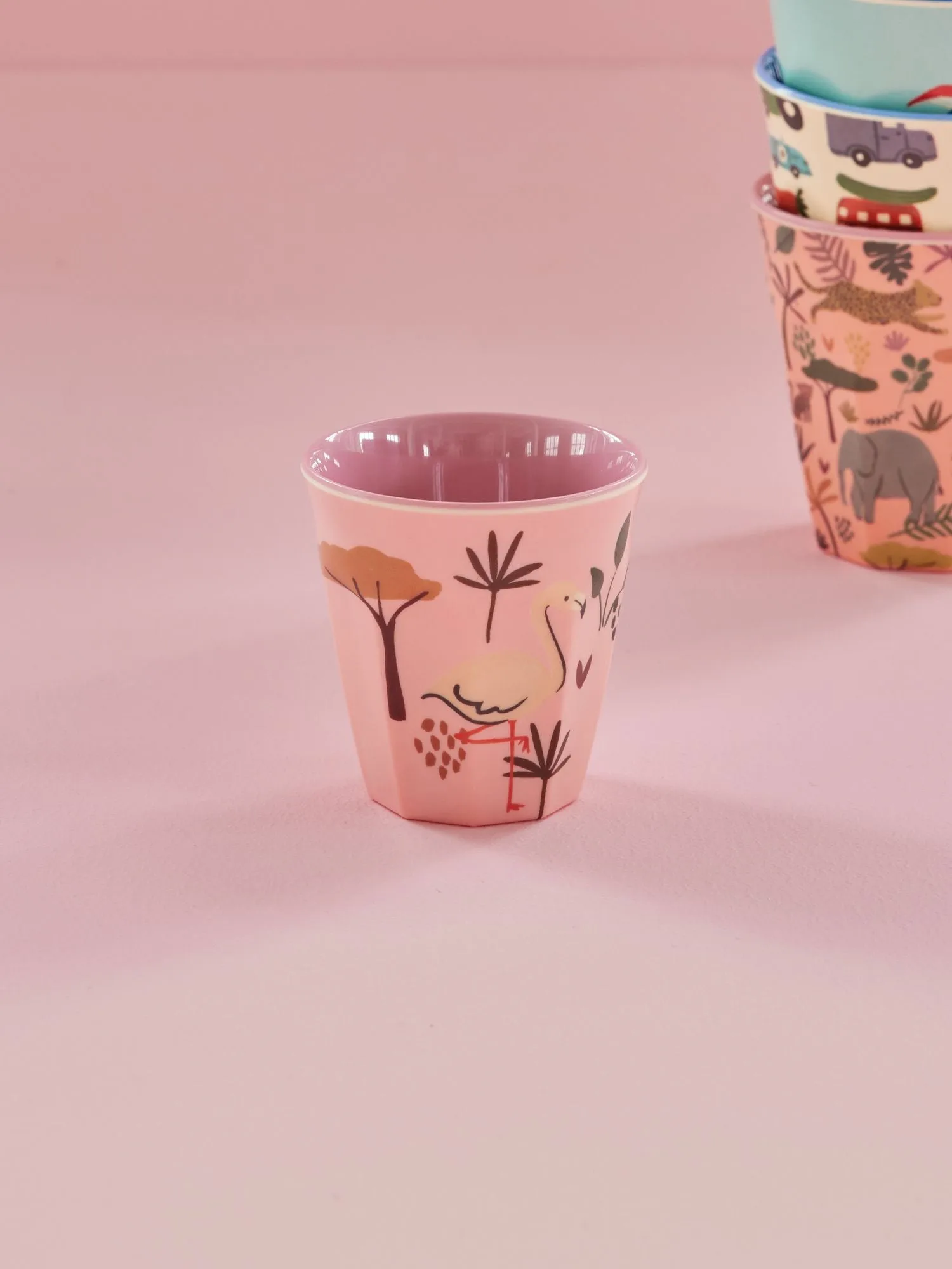 Rice Kinderbecher Melamin, Pink Jungle Animal RICE