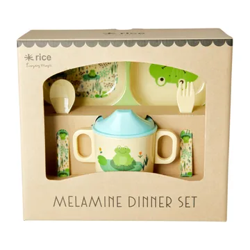 Rice Kindergeschirr 4 Teile - Frog - RICE