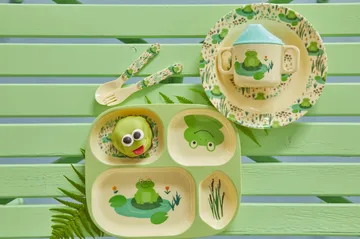 Rice Kindergeschirr 4 Teile - Frog - RICE