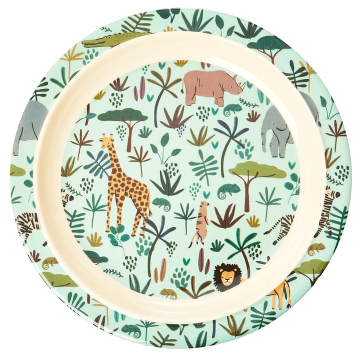 Rice Kinderteller Jungle animals - Green-multi - RICE