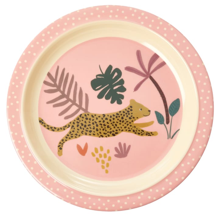 Rice Kinderteller Jungle animals - Pink-multi - RICE