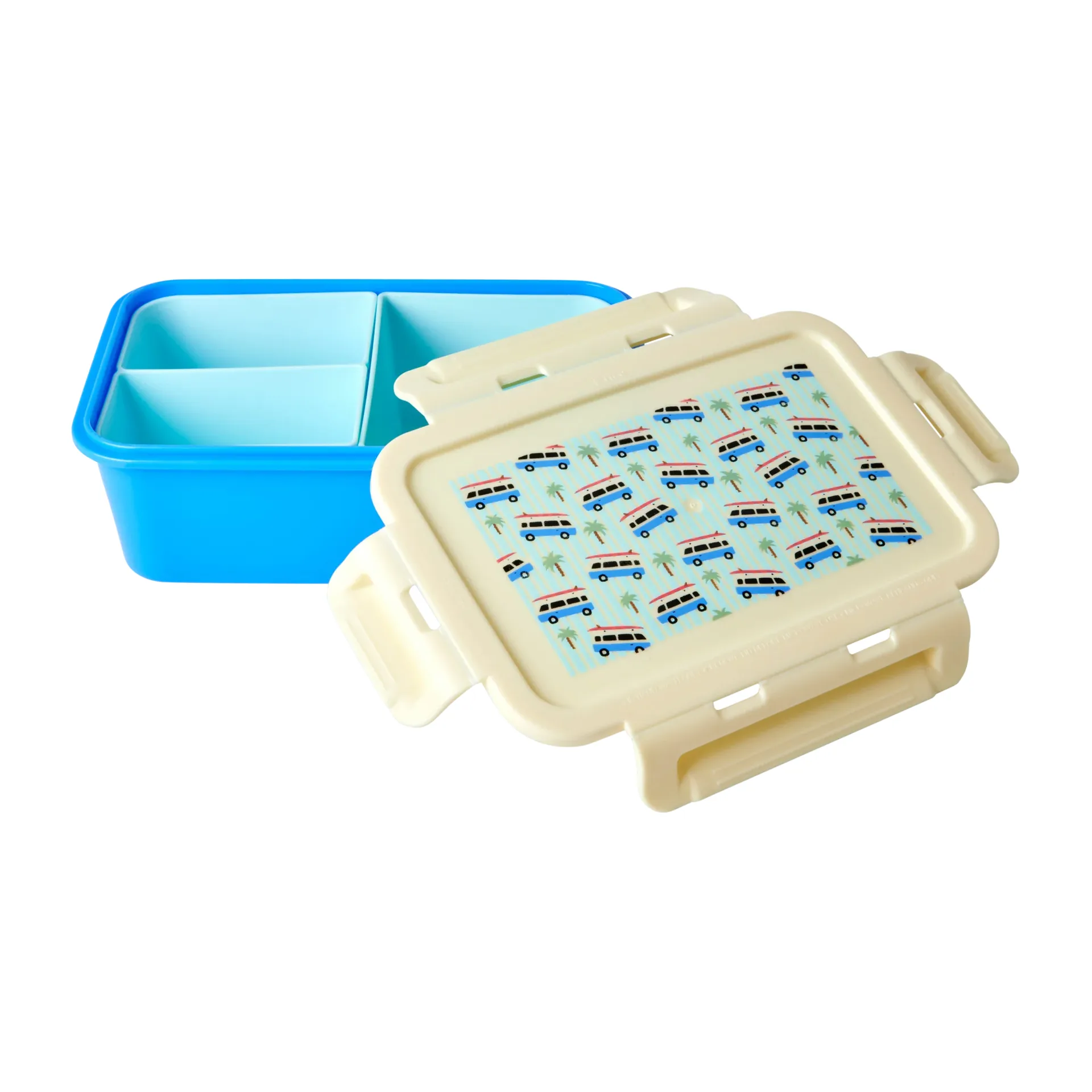 Rice Lunchbox mit 3 Fächern, Cars-blue RICE
