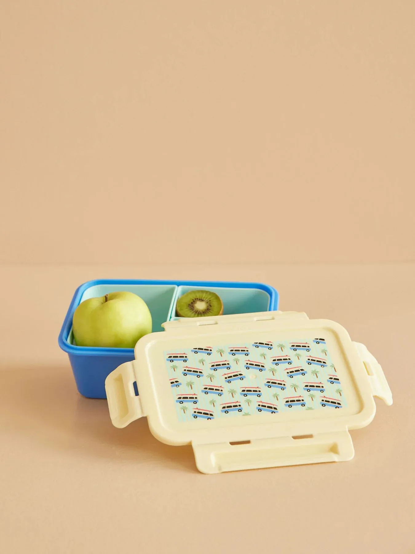 Rice Lunchbox mit 3 Fächern, Cars-blue RICE