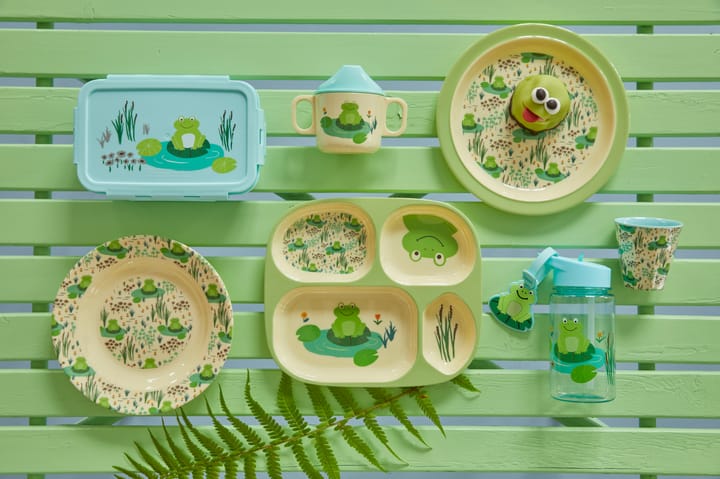 Rice Melamin Kinderteller Ø22cm, Frog RICE