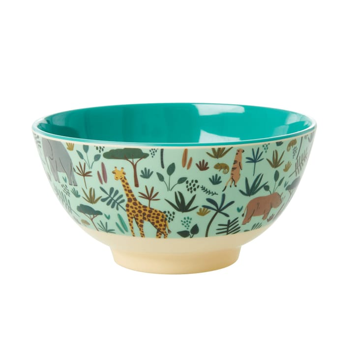 Rice melamin Schale medium - Green-Jungle animals - RICE