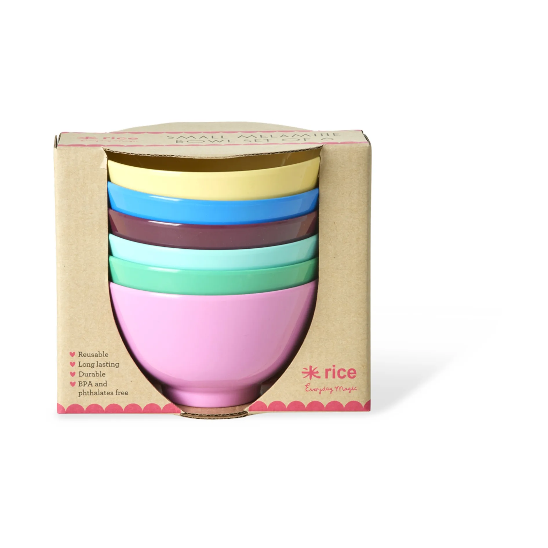 Rice Melamin Schale small 30 cl 6er-Pack, Show youre true colors RICE