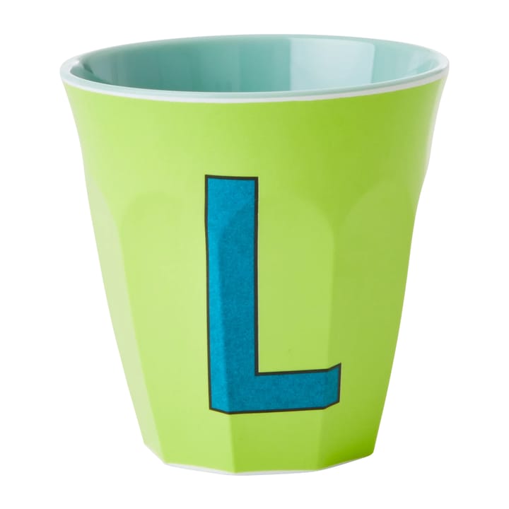 Rice Melaminbecher medium Buchstabe L 30 cl - Lime green - RICE