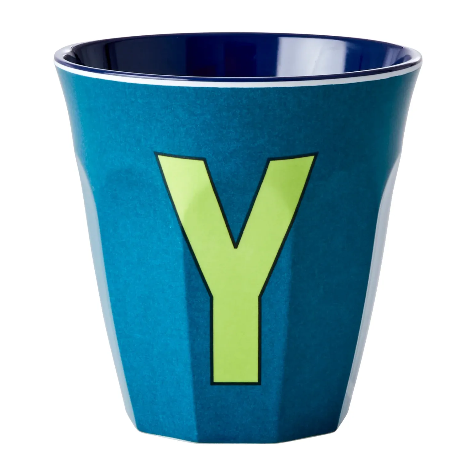 Rice Melaminbecher medium Buchstabe Y 30 cl, Emerald green RICE