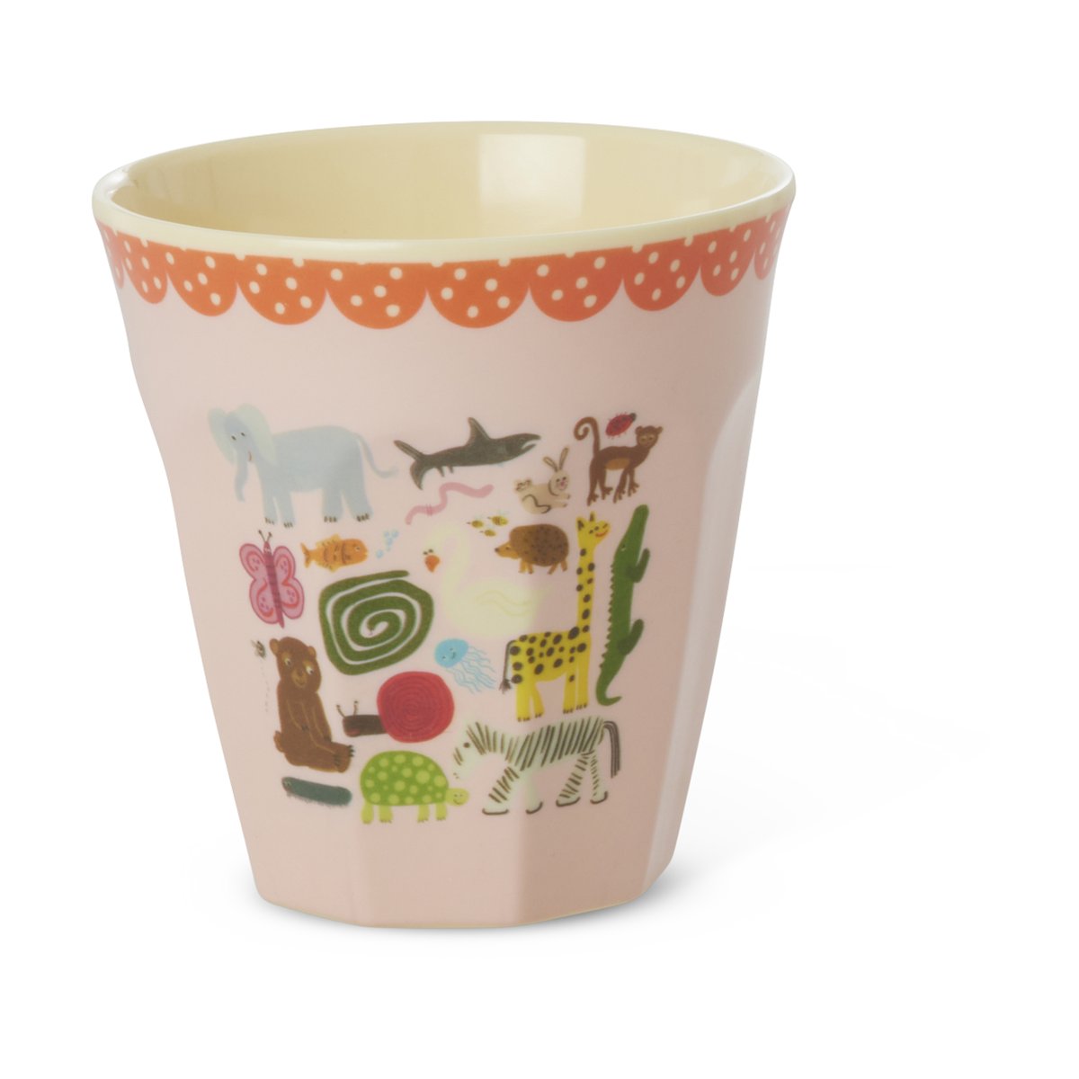 RICE Rice Melaminbecher medium Wildlife pink