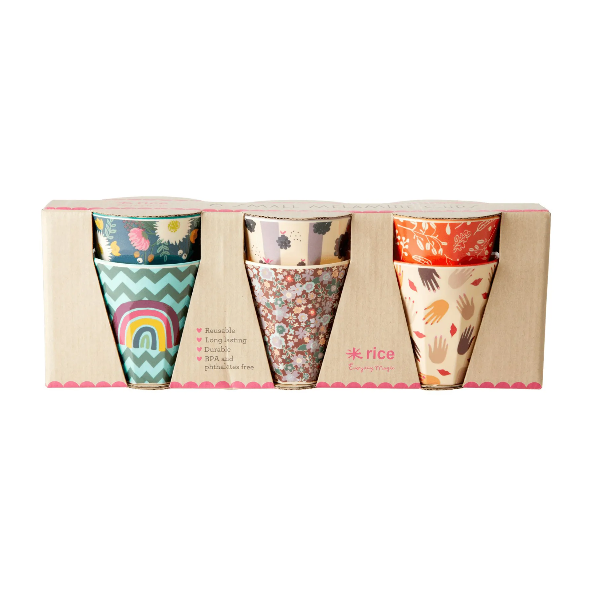 Rice Melaminbecher small 6er Pack, Disco ball-prints RICE