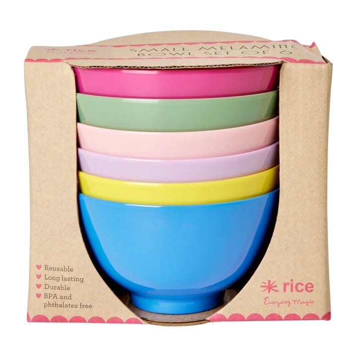 Rice Melaminschale small Ø11cm 6 Teile - Multicolor - RICE