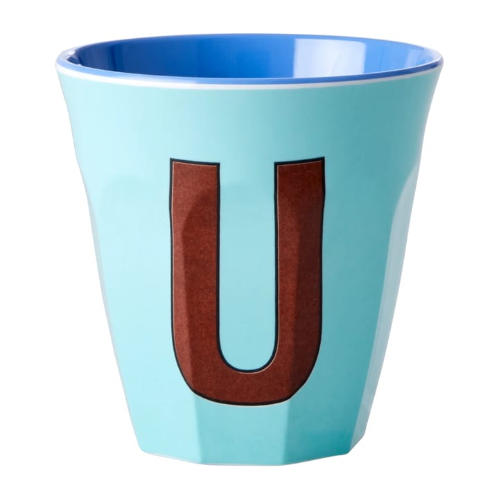 Rice Melamintasse medium Buchstabe U 30 cl - Mint - RICE