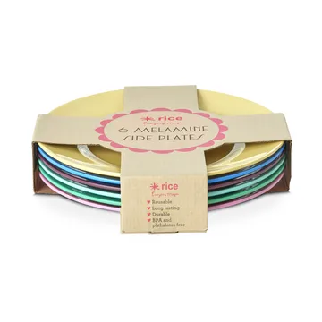 Rice Melaminteller Ø21 cm 6er-Pack - Show youre true colors - RICE