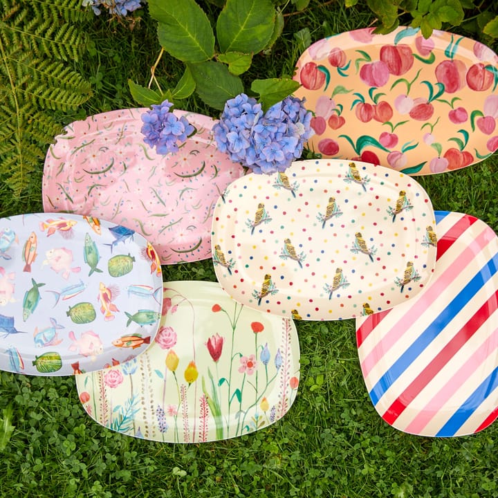 Rice Melaminteller 22 x 30cm, Candy stripes RICE