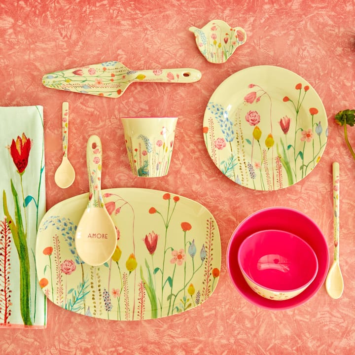 Rice Melaminteller 22 x 30cm, Summer flowers RICE