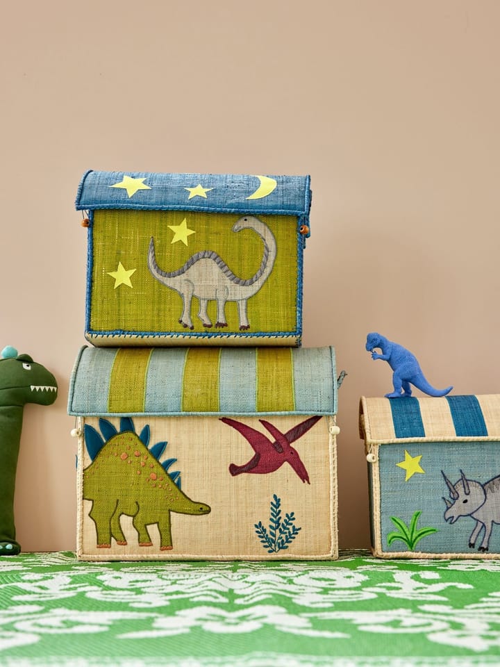 Rice Raffia Aufbewahrungskorb 3 Teile, New Dinosaur Theme RICE