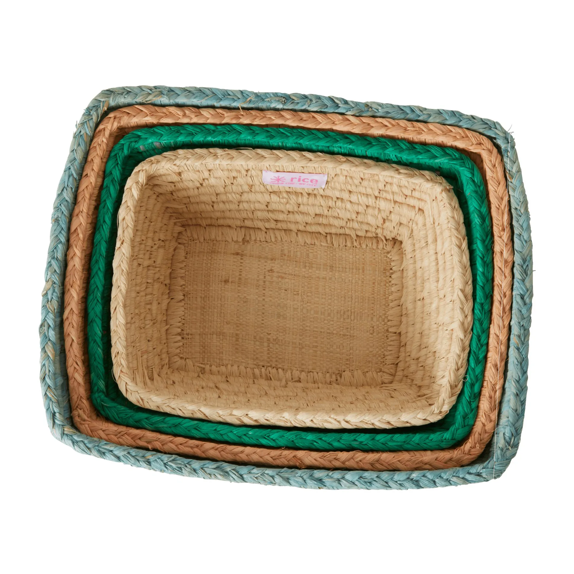 Rice raffia Brotkorb 4 Teile, Disco ball RICE