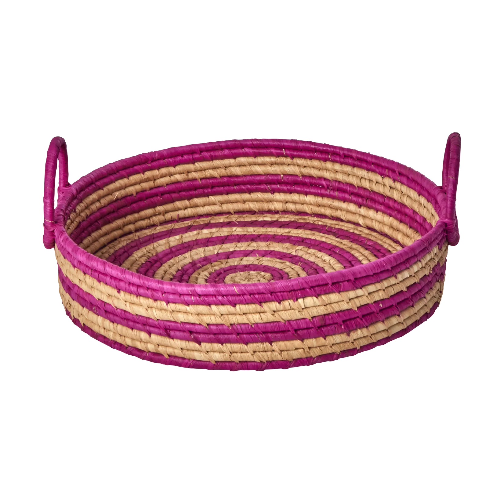 Rice Raffia runder Brotkorb, Aubergine RICE