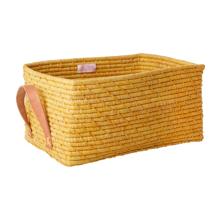 Rice raffia Verwahrungskorb 24 x 34cm, Gelb RICE