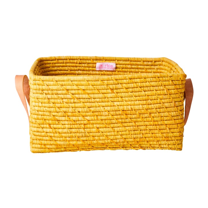 Rice raffia Verwahrungskorb 24 x 34cm, Gelb RICE