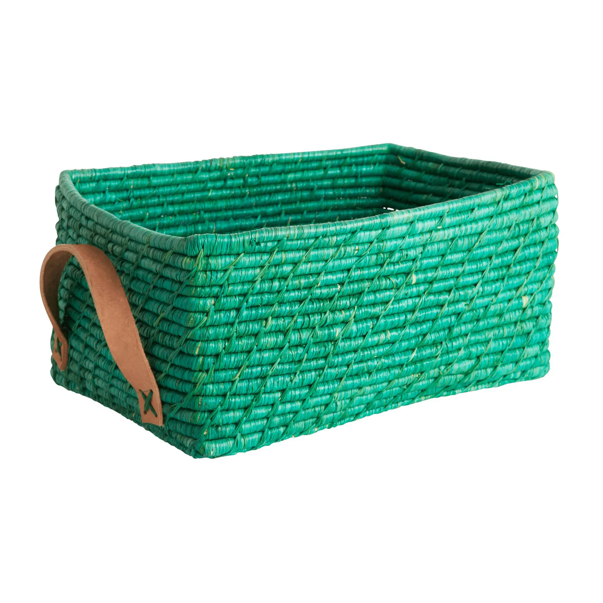 Rice raffia Verwahrungskorb 24 x 34cm, Grün RICE