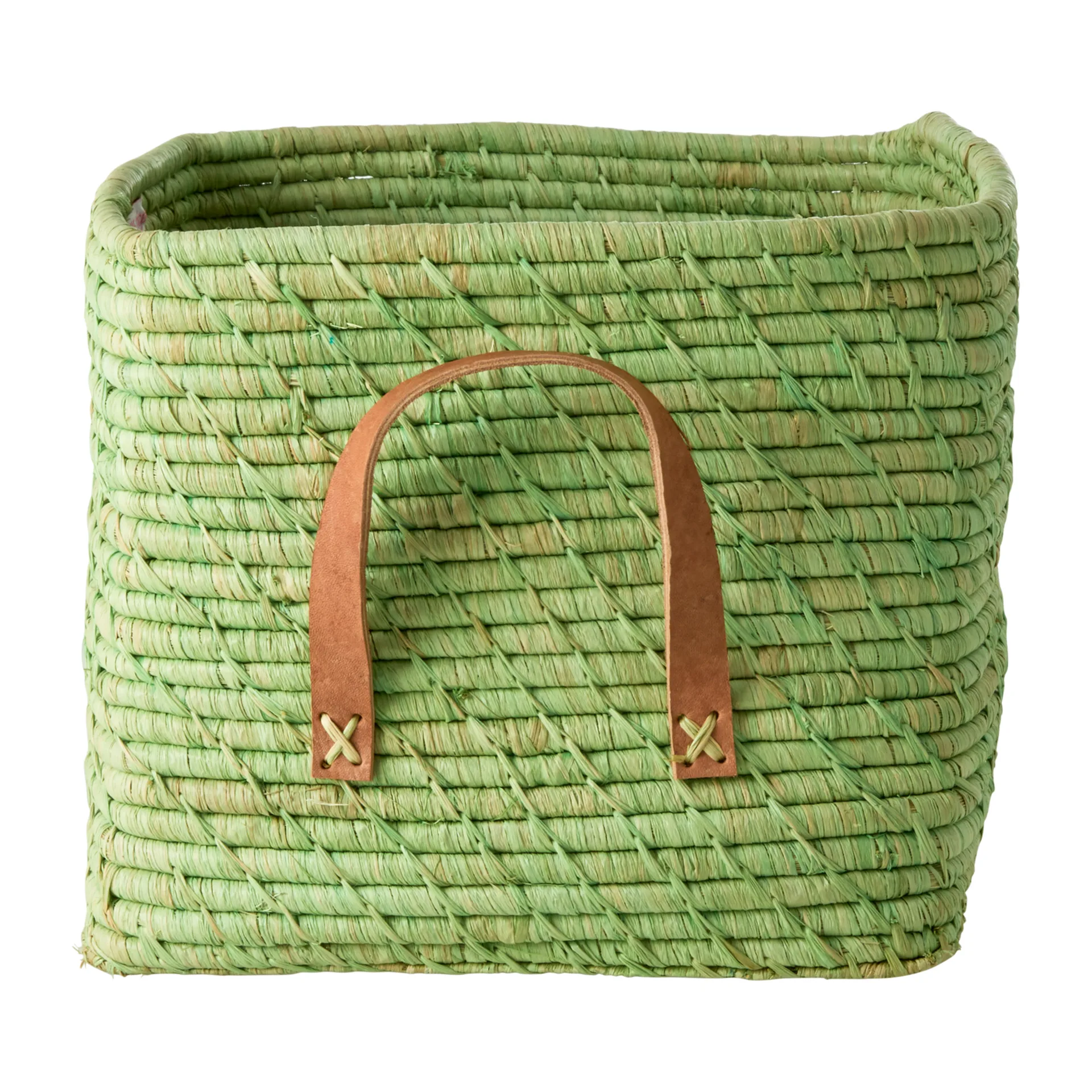 Rice raffia Verwahrungskorb, Soft green RICE