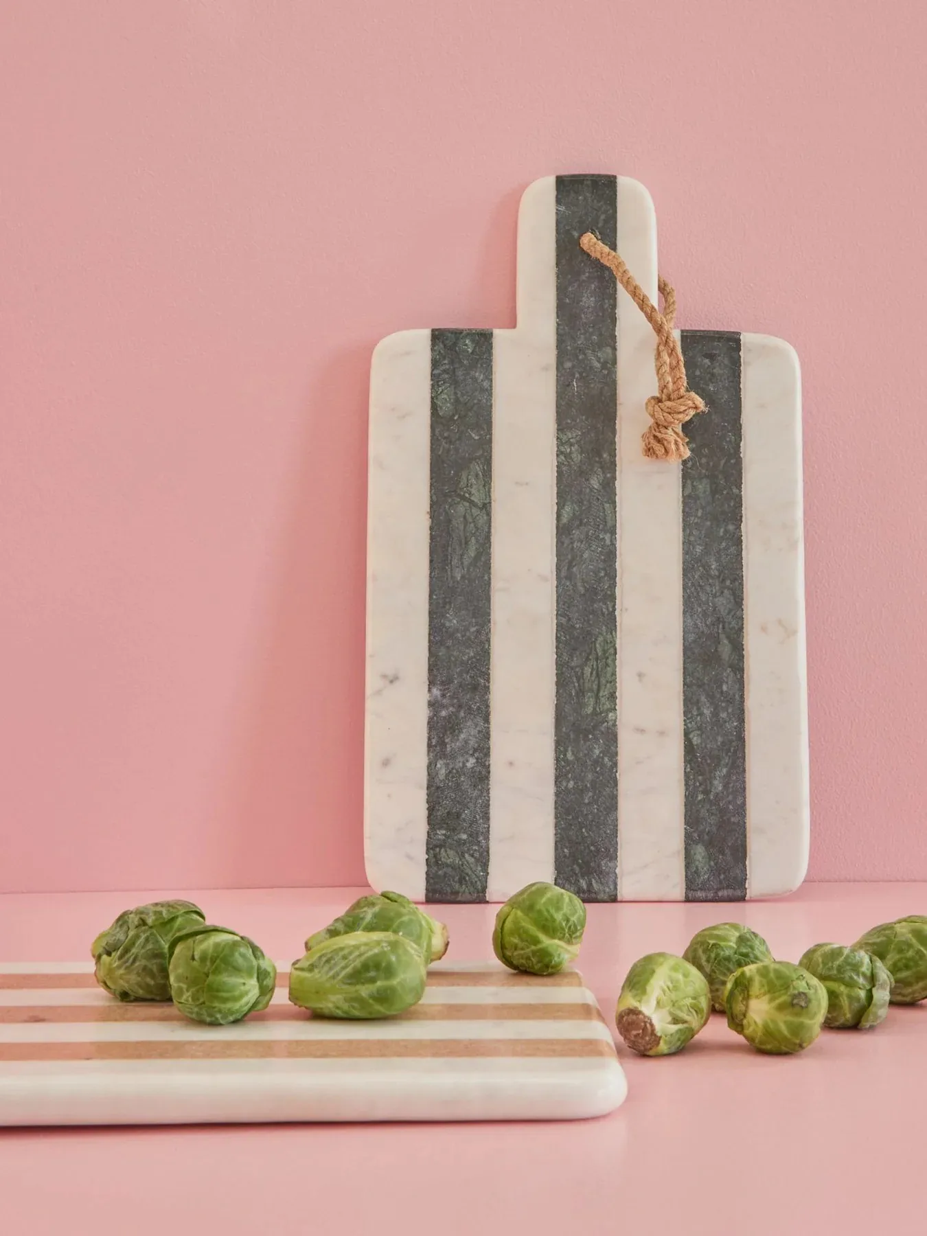Rice Schneidebrett Marmor 20 x 35,5cm, Green stripes RICE