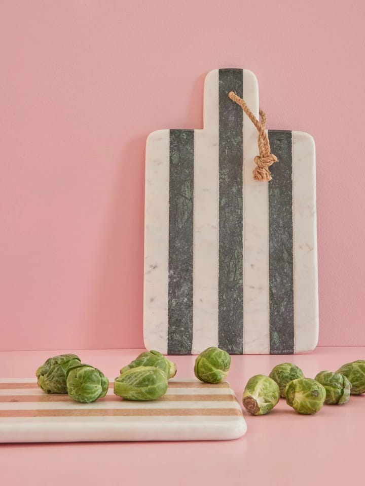 Rice Schneidebrett Marmor 20 x 35,5cm, Green stripes RICE