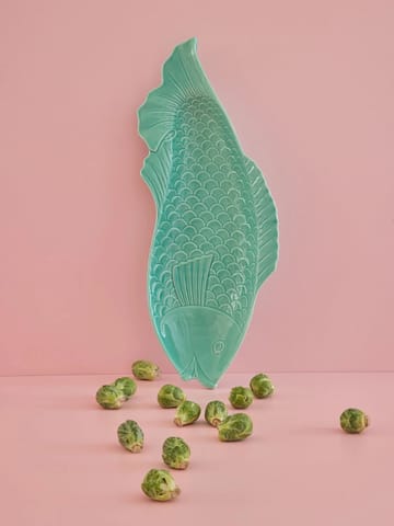 Rice Servierteller Fisch 20 x 53cm - Aqua - RICE
