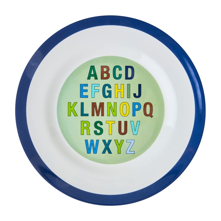 Rice Speiseteller melamin 25cm, Alphabet-dark blue RICE