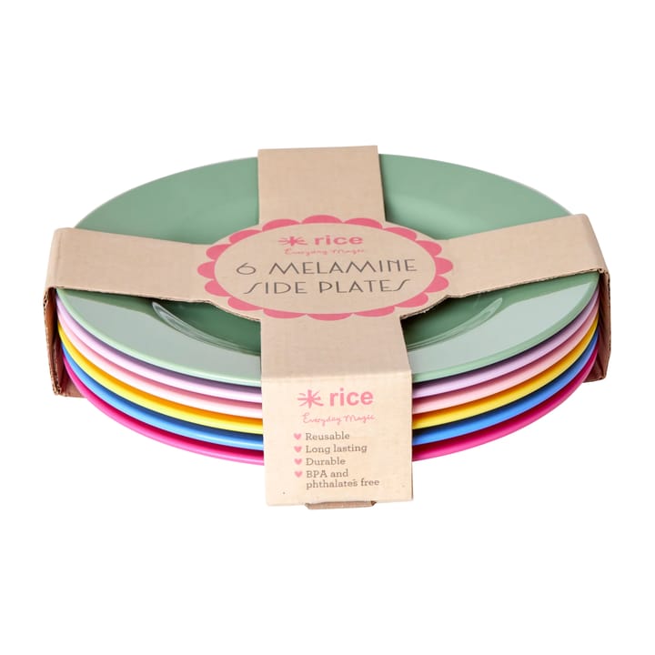 Rice Teller Melamin 20cm 6er Pack, Multicolor RICE